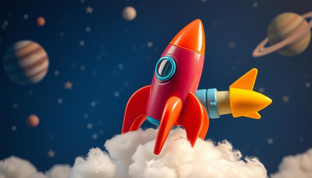 Rocket ship toy