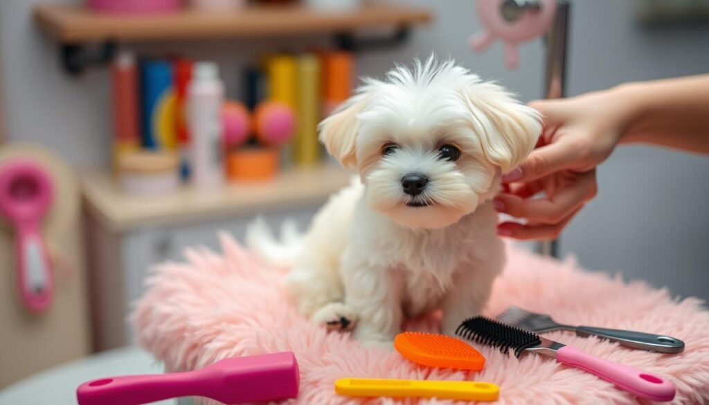 Toy Maltipoo grooming