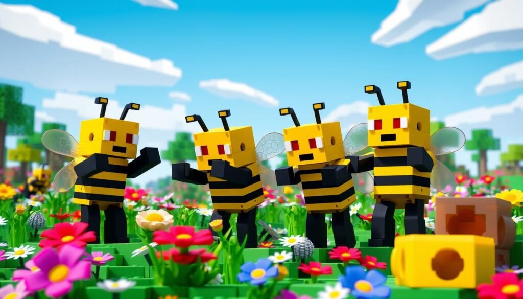 minecraft bee action figures