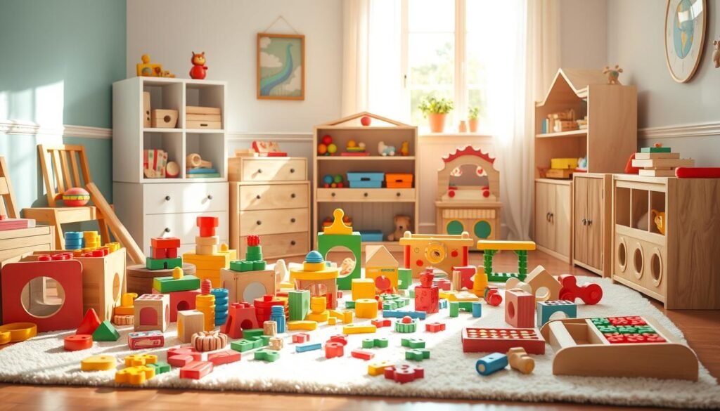 Lovevery wooden and plastic toys