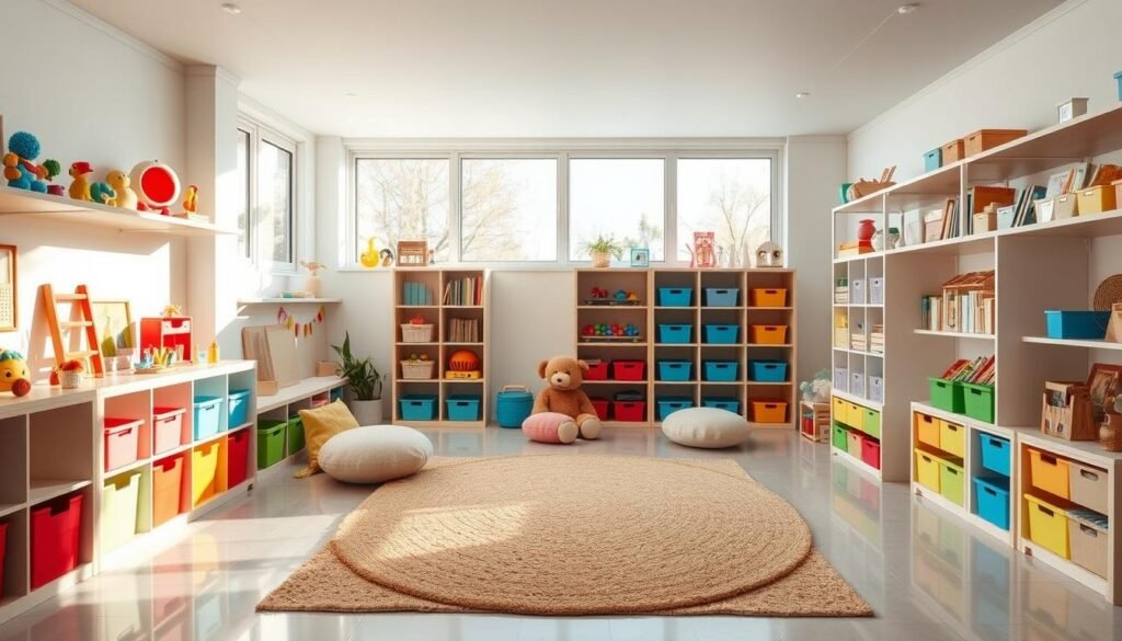 Decluttered playroom