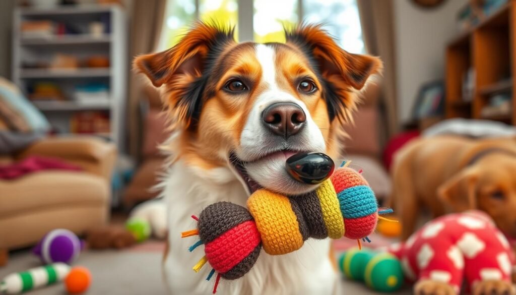 Dogs with toys