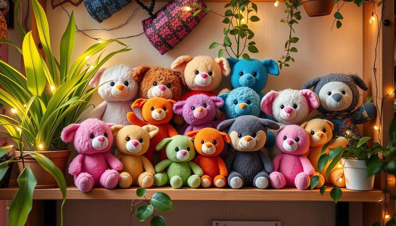 how to display soft toys