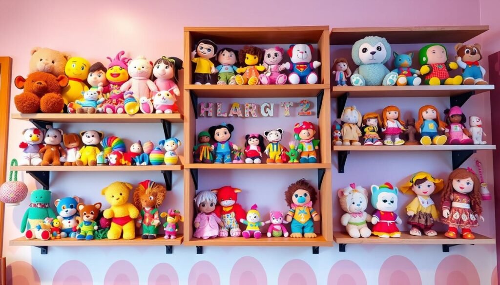wall-mounted toy displays